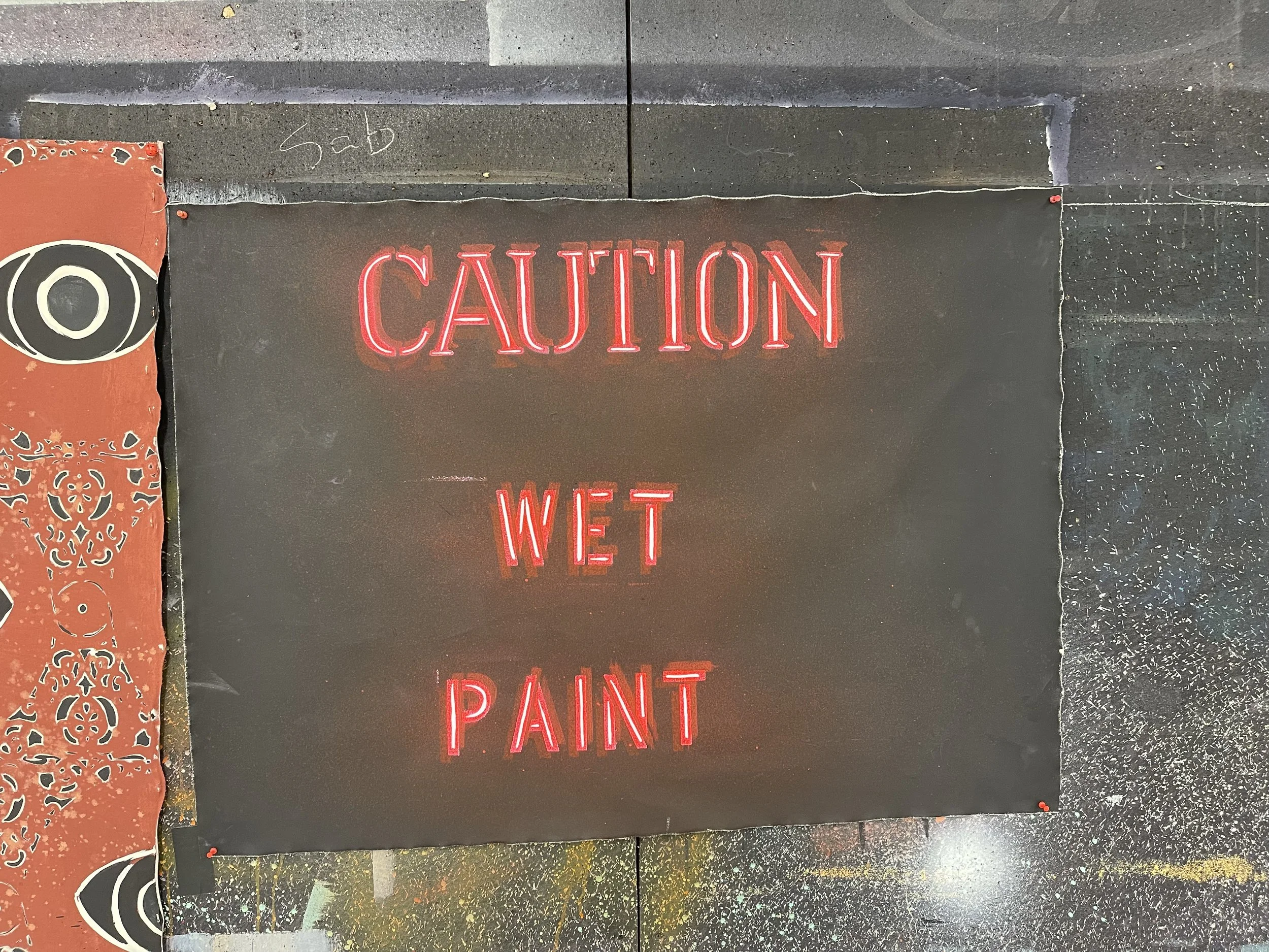 Neon Stenciling; 4' x 5'