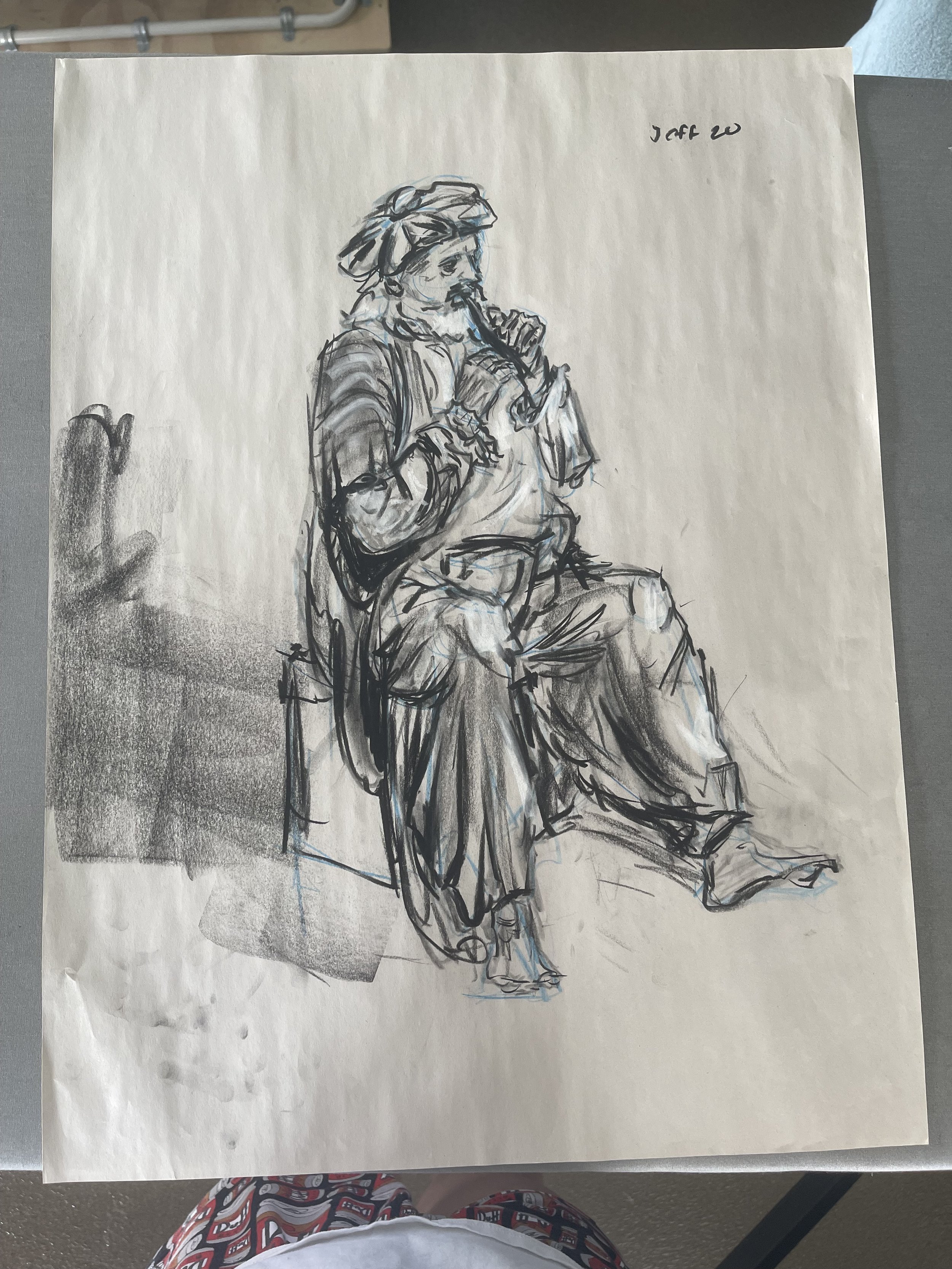 Figure; Charcoal