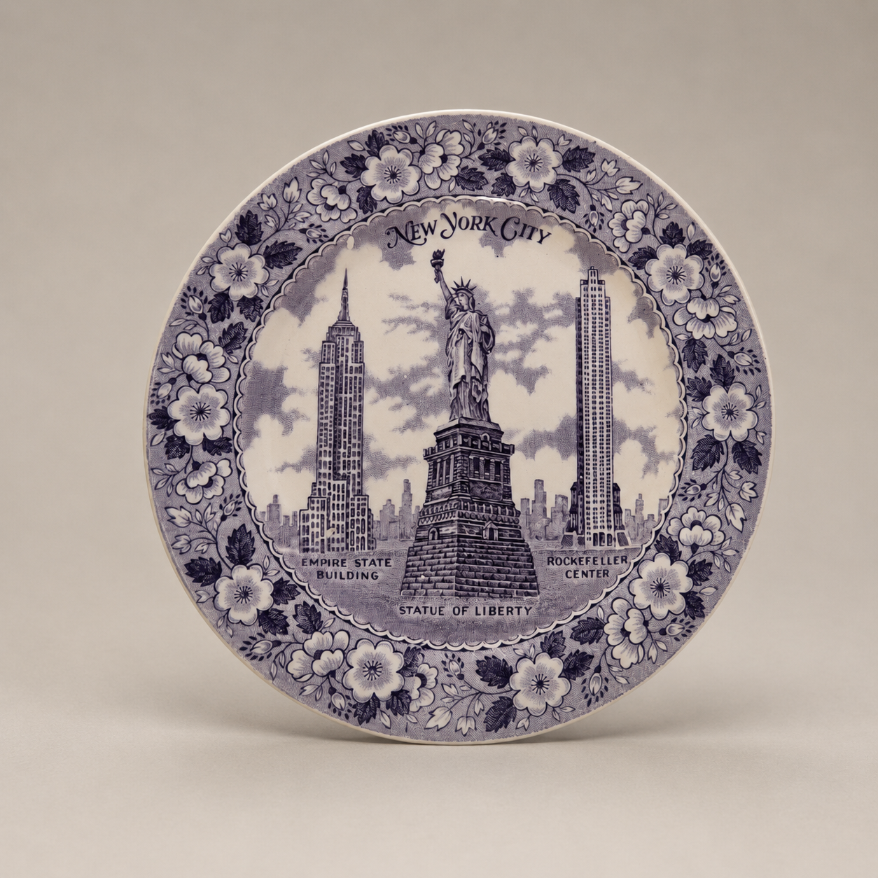 Souvenir Plate of New York, Staffordshire 