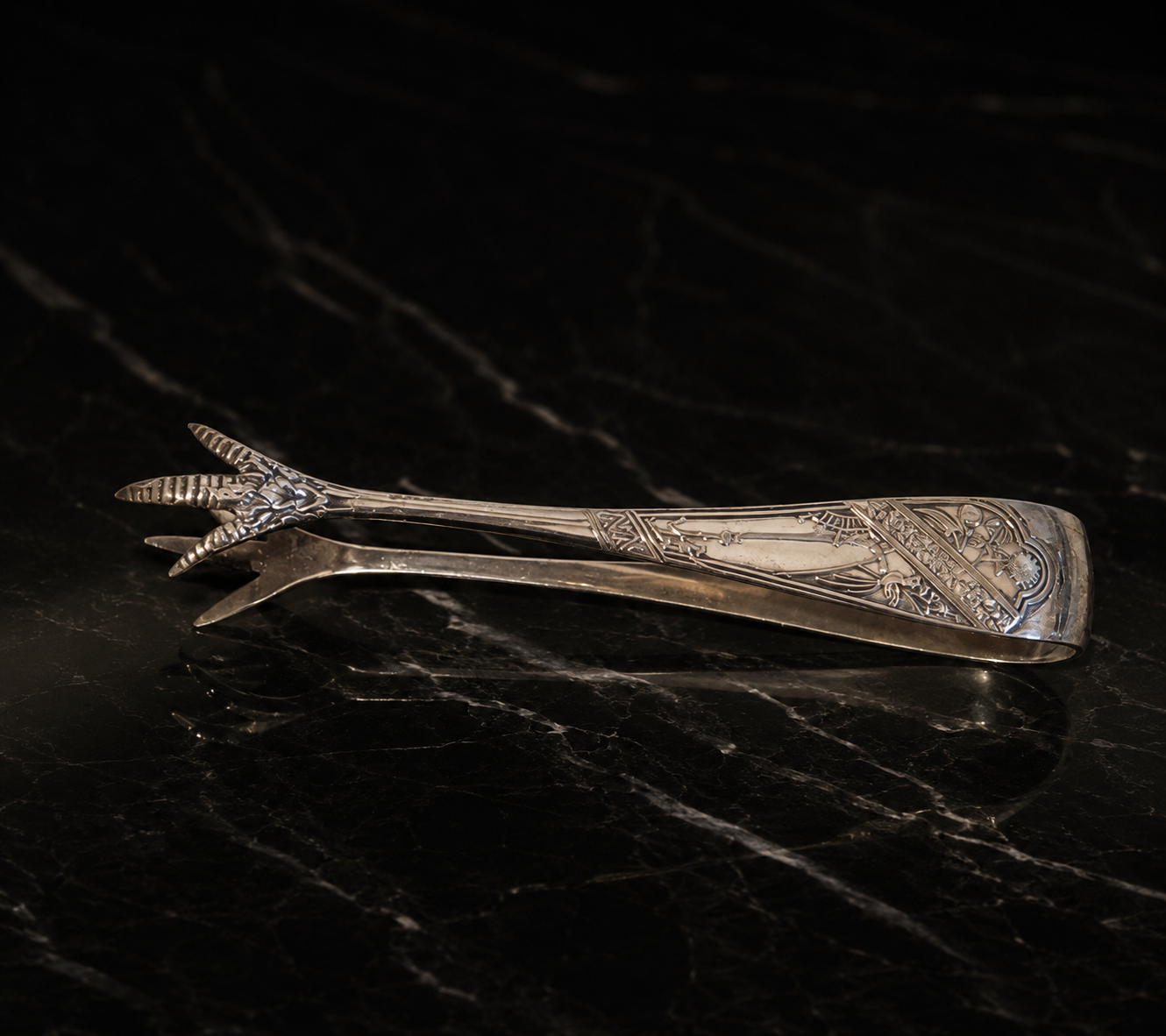 Ornate, Eagle Claw Tongs, Imperfect