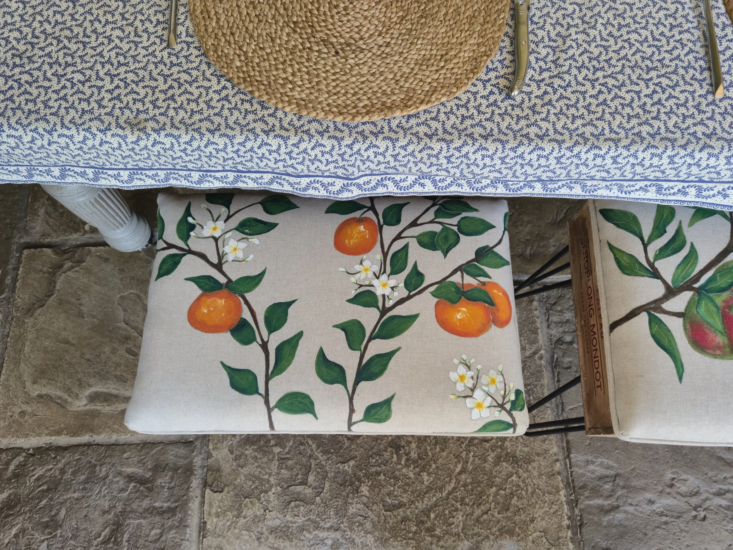 Seville Orange Wine-Box Stool