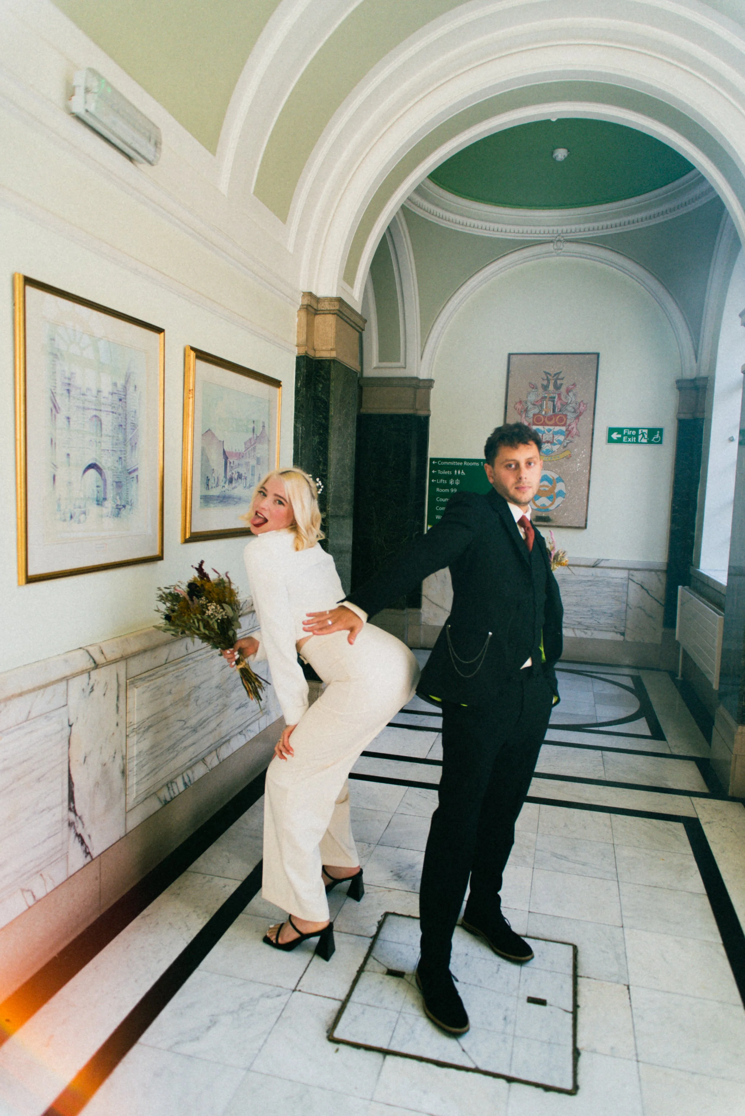 A relaxed Civil Partnership at a hackney courthouse