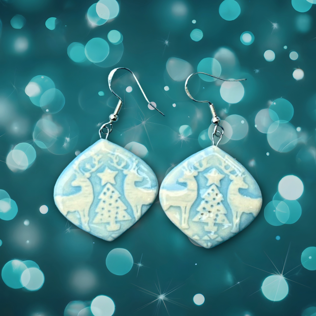 Winterfolk Sterling Stoneware Earrings