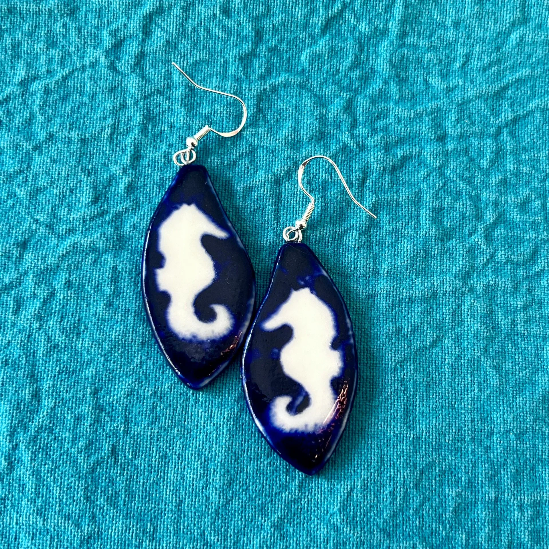 Midnight Marine Seahorse Earrings