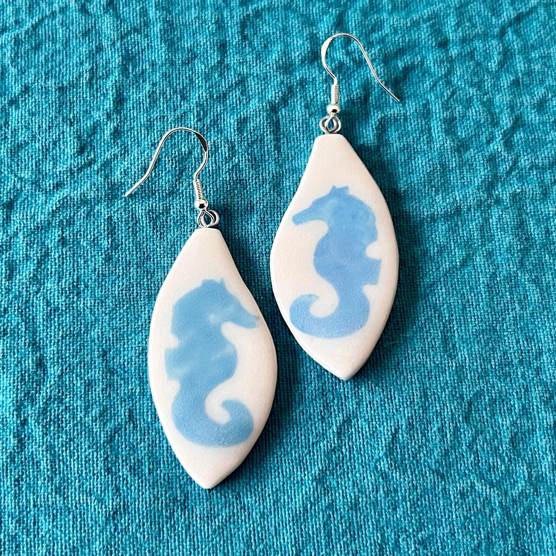 Turquoise Tide Seahorse Earrings