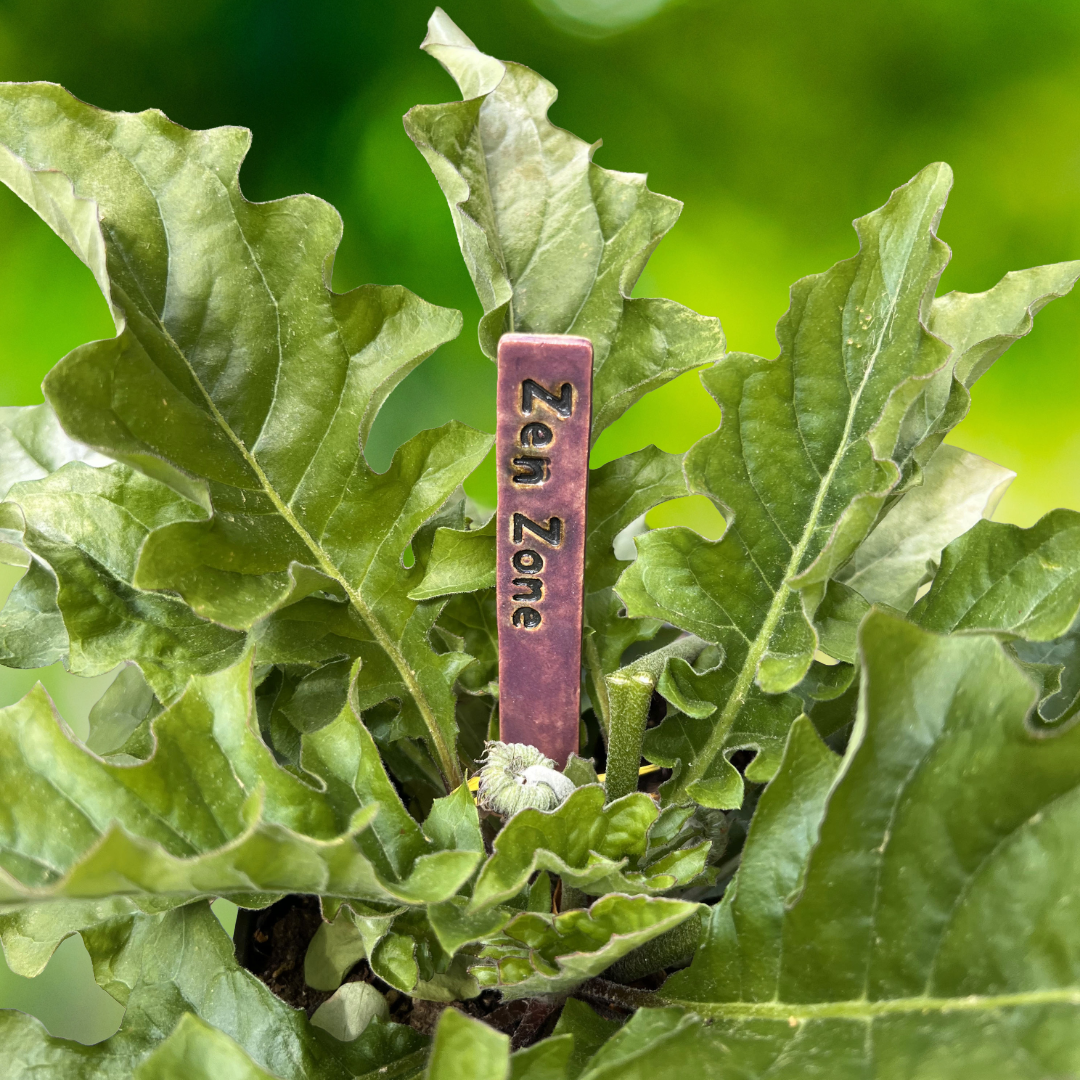 Burgundy Zen Zone Ceramic Plant Marker