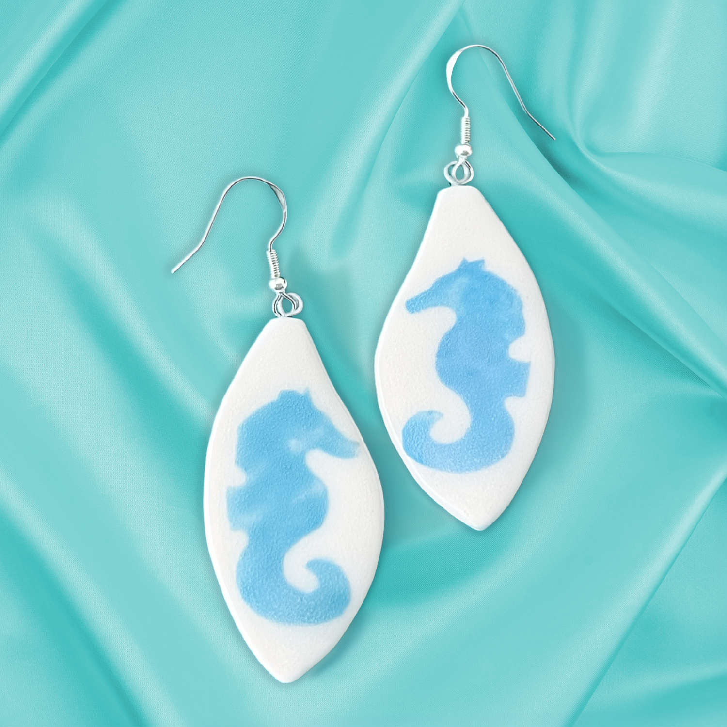 Turquoise Tide Seahorse Earrings