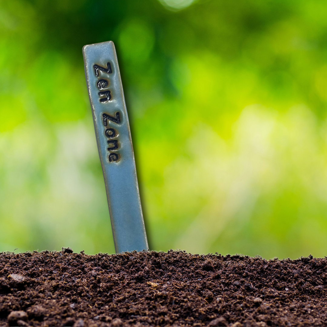 Light Blue Zen Zone Ceramic Plant Marker
