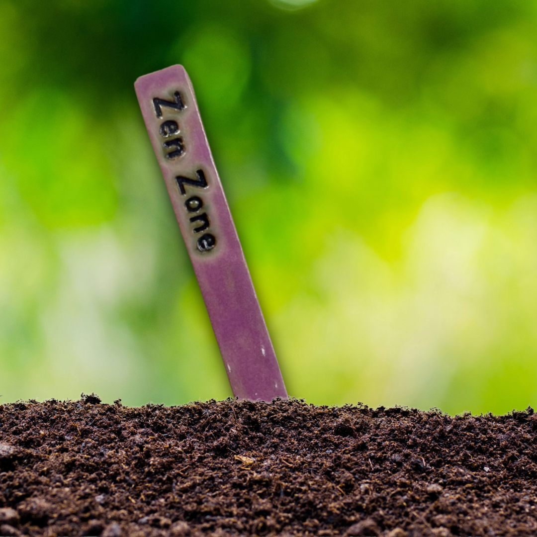 Violet Zen Zone Ceramic Plant Marker