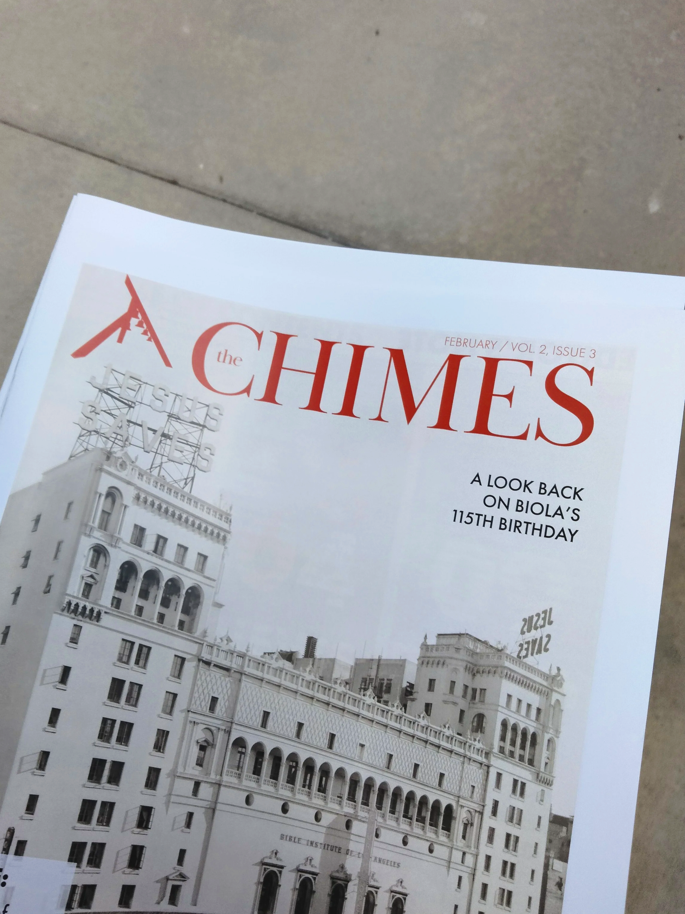 Copy editor for the "Chimes"