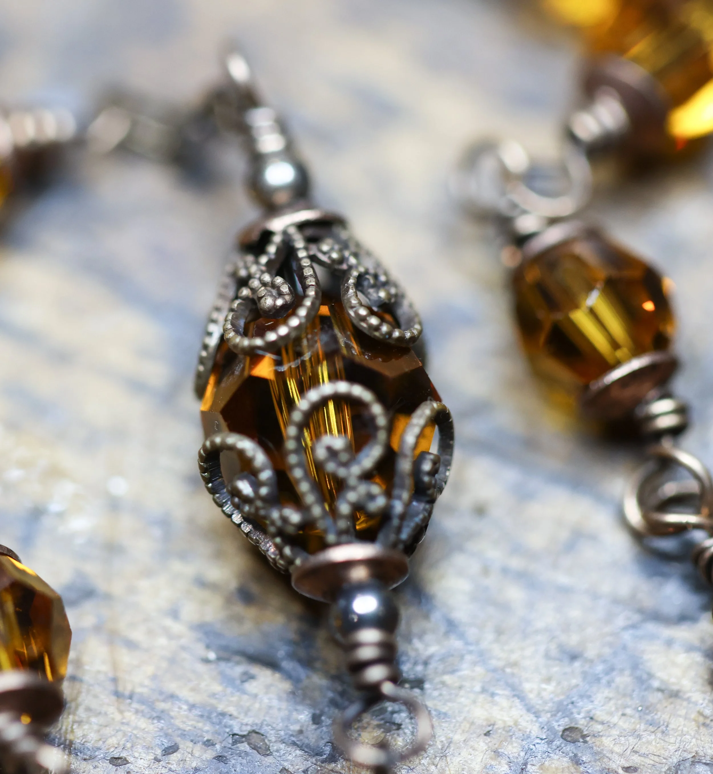 Lantern Rosary featuring Austrian Crystal