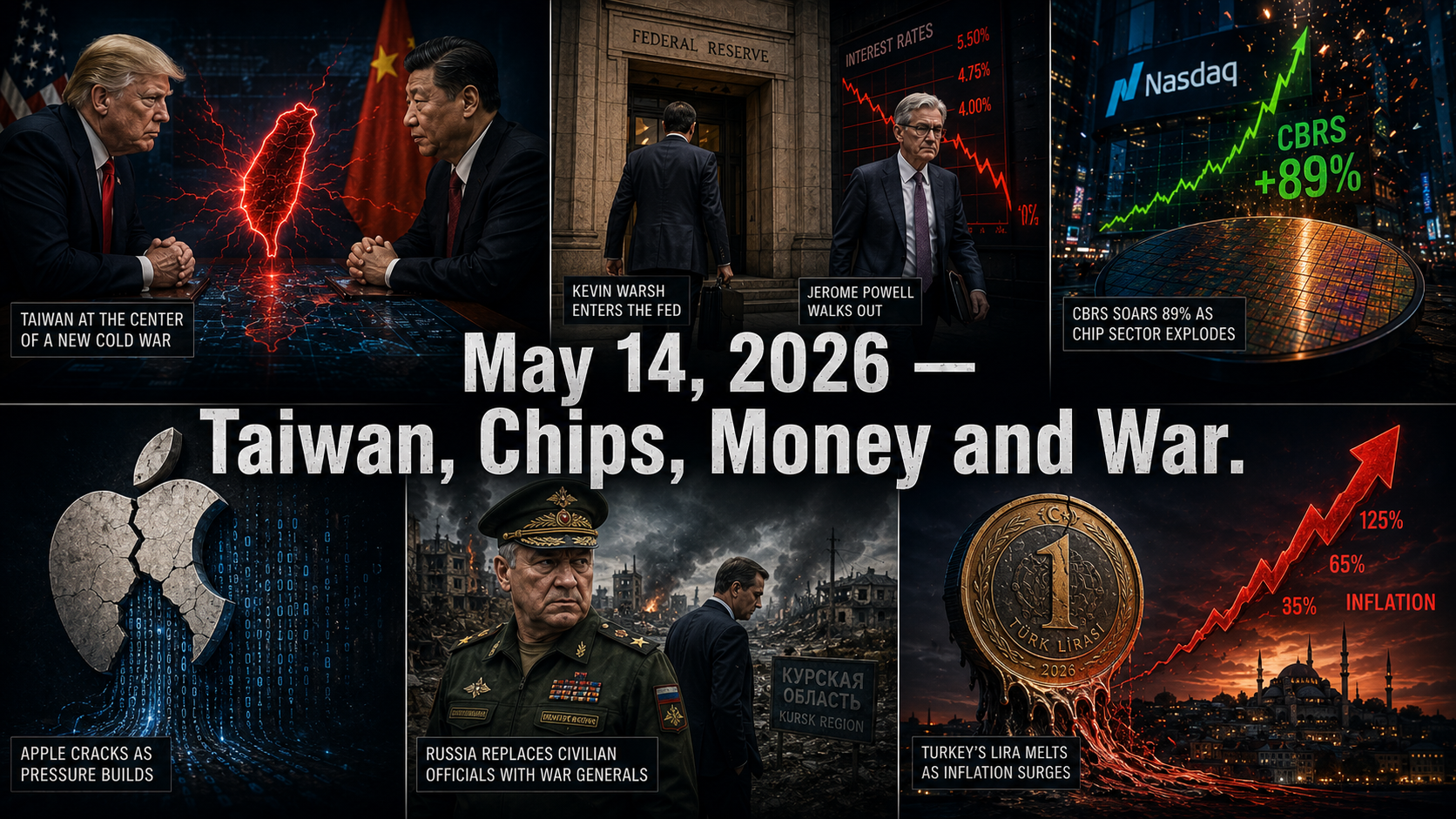 Taiwan, Chips, Money and War: Thursday, May 14, 2026