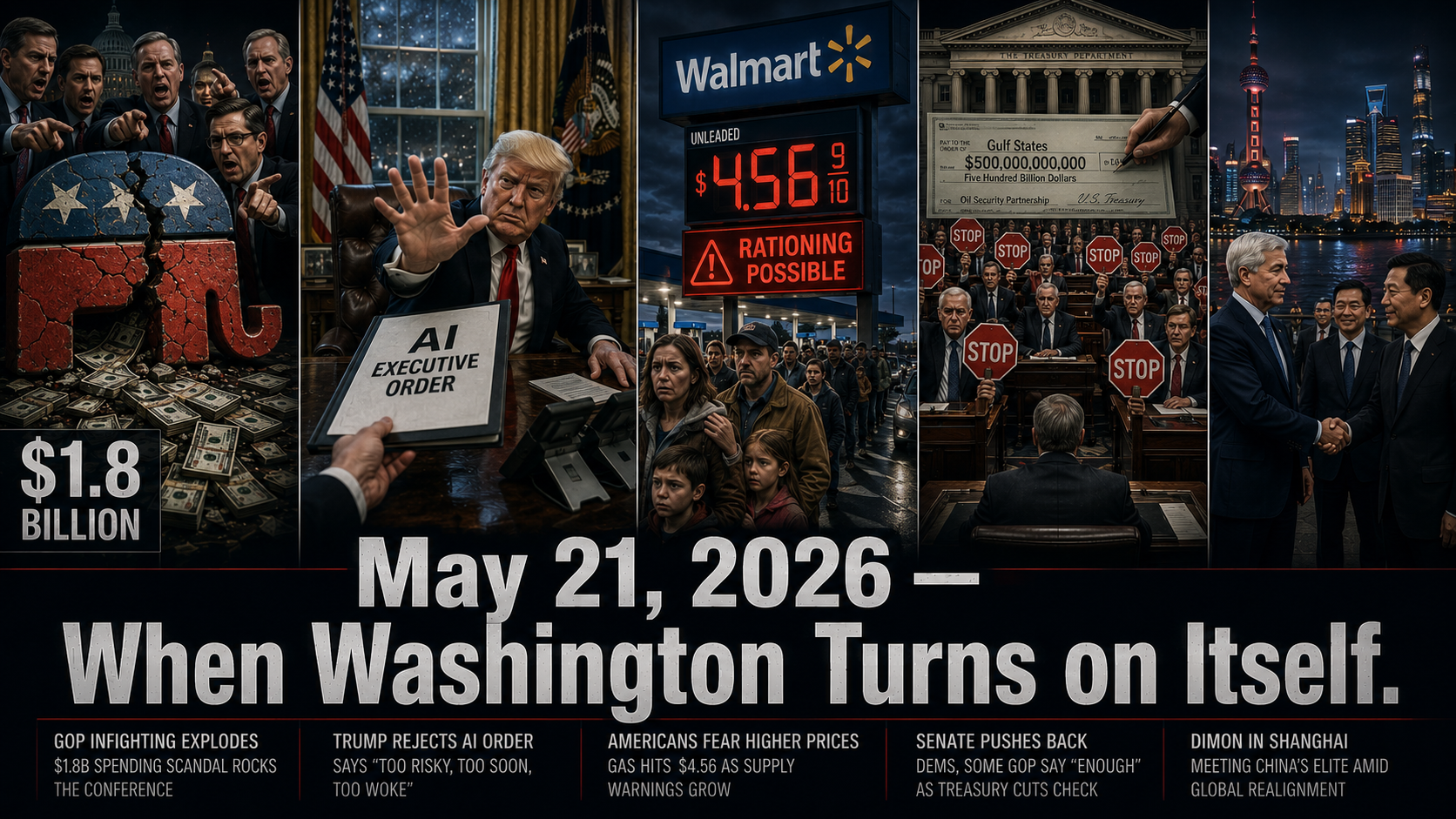 When Washington Turns on Itself: Thursday, May 21, 2026