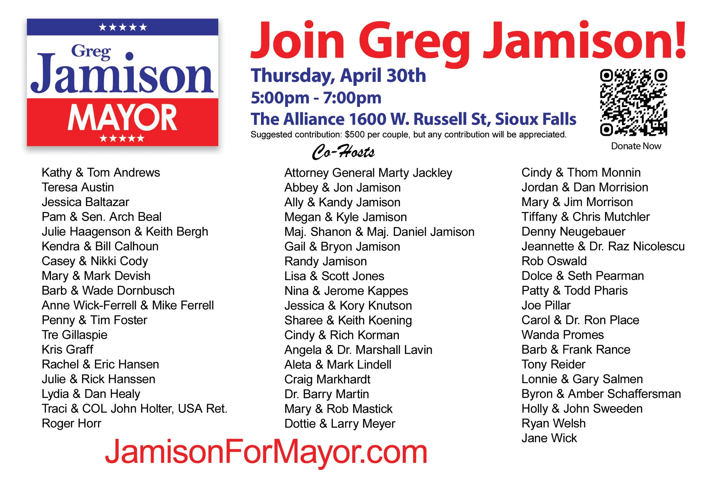Fundraiser Jamison For Mayor