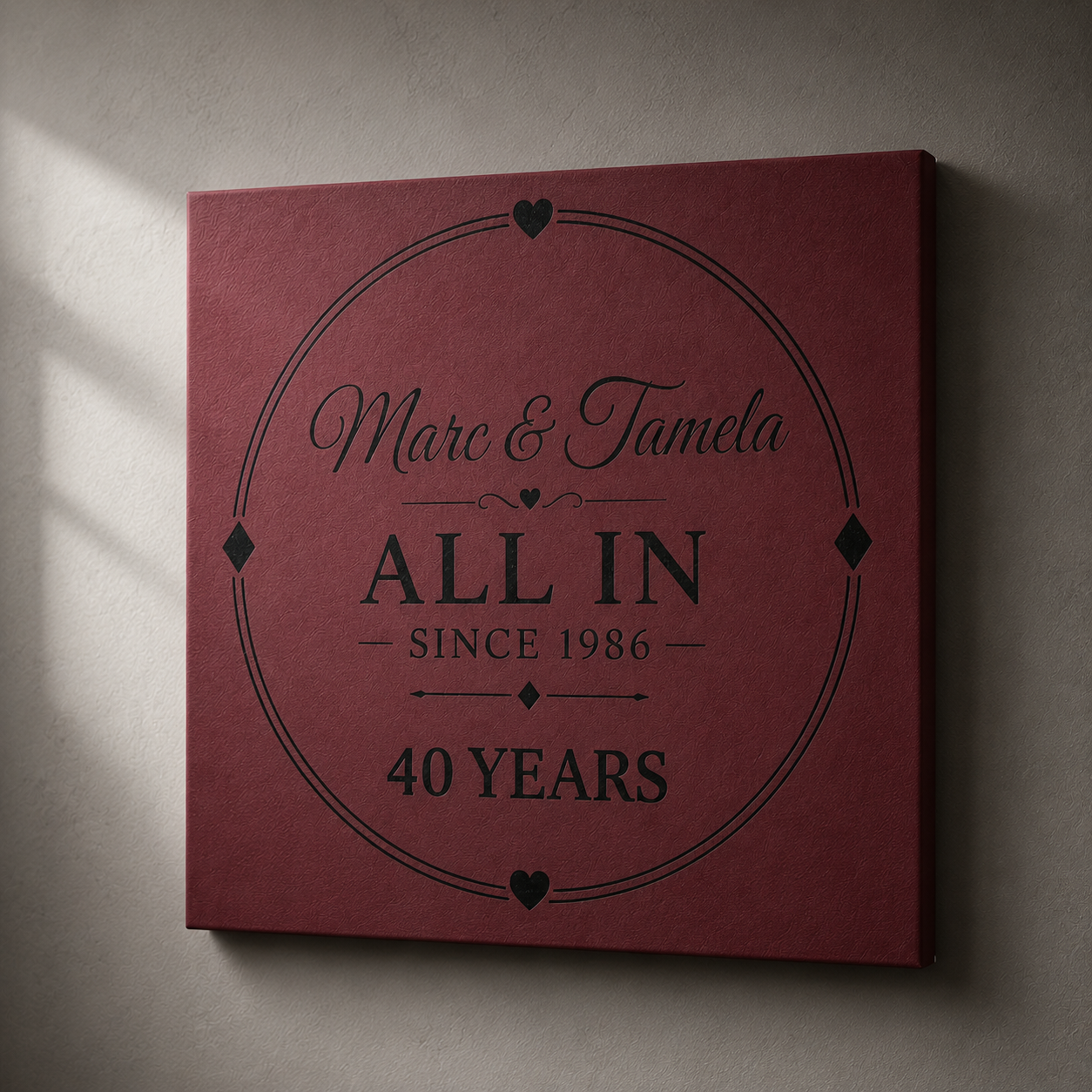 Custom Leatherette Wall Art - Designed to Mean Something