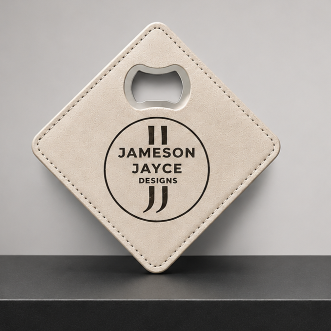 Magnetic Coaster with Built-in Bottle Opener