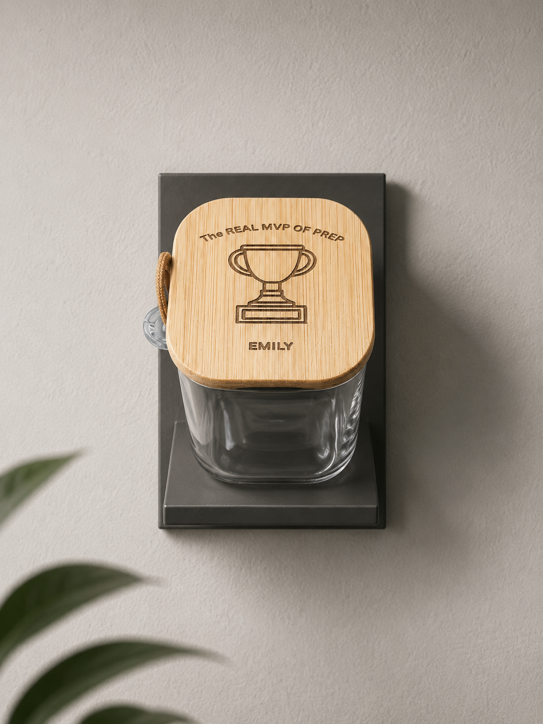 Customizable Small Wooden Canister