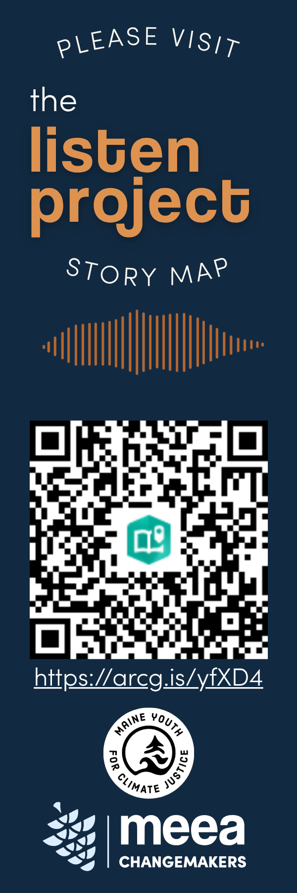 Bookmark used as an outreach asset, distributed to youth at convenings.