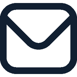 Simple outline of an envelope or mail icon in dark blue.