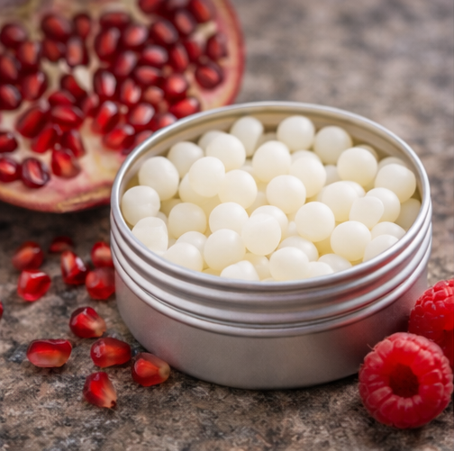 Crema de Manos en Perlas Granada y Frambuesa