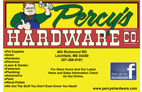 Percy's Hardware, Litchfield, Maine.