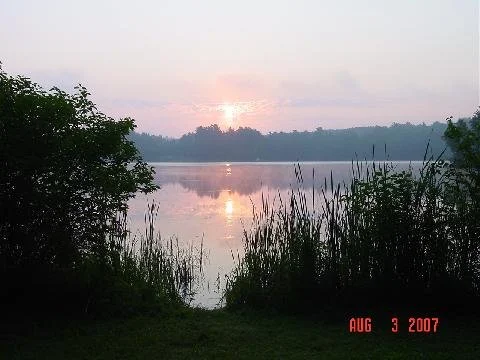 Sunset over the lake.