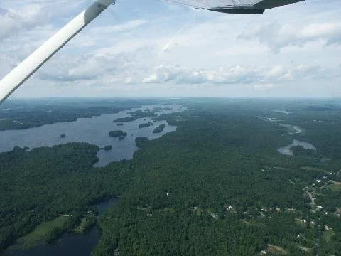 Aerial view of lake chain.