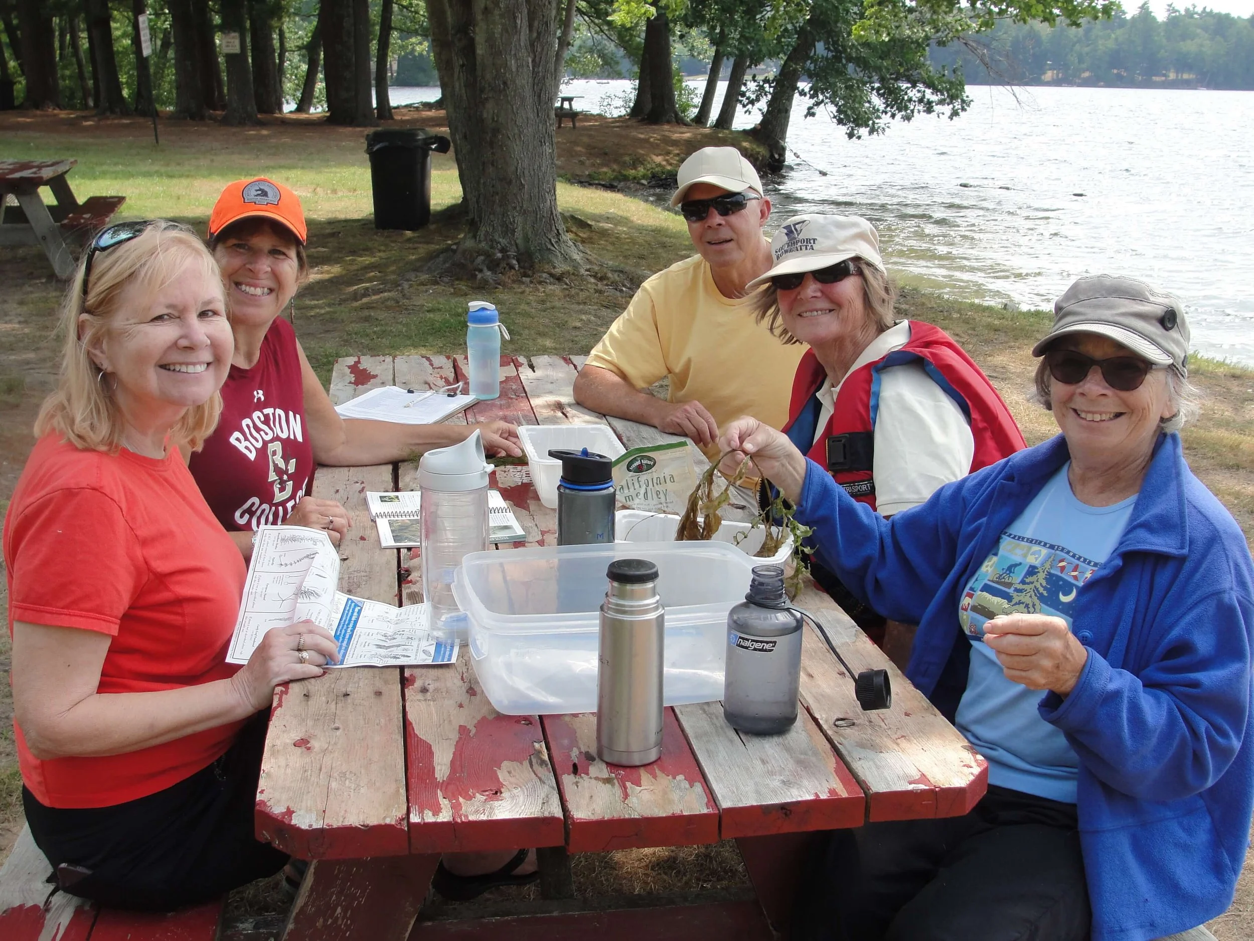 TLA members at a picnic table.