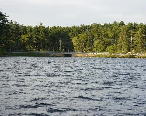 Bridge and shoreline.