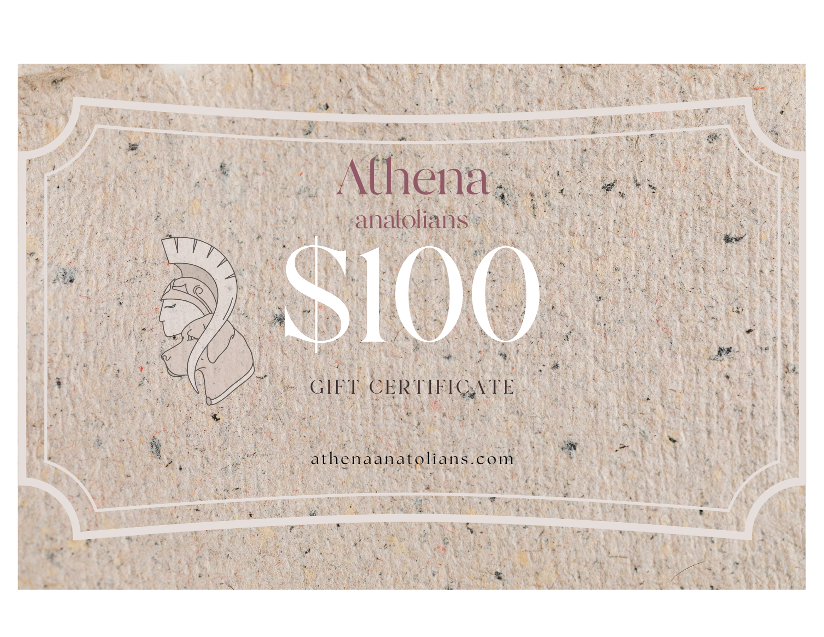 Athena Anatolians Gift Certificate