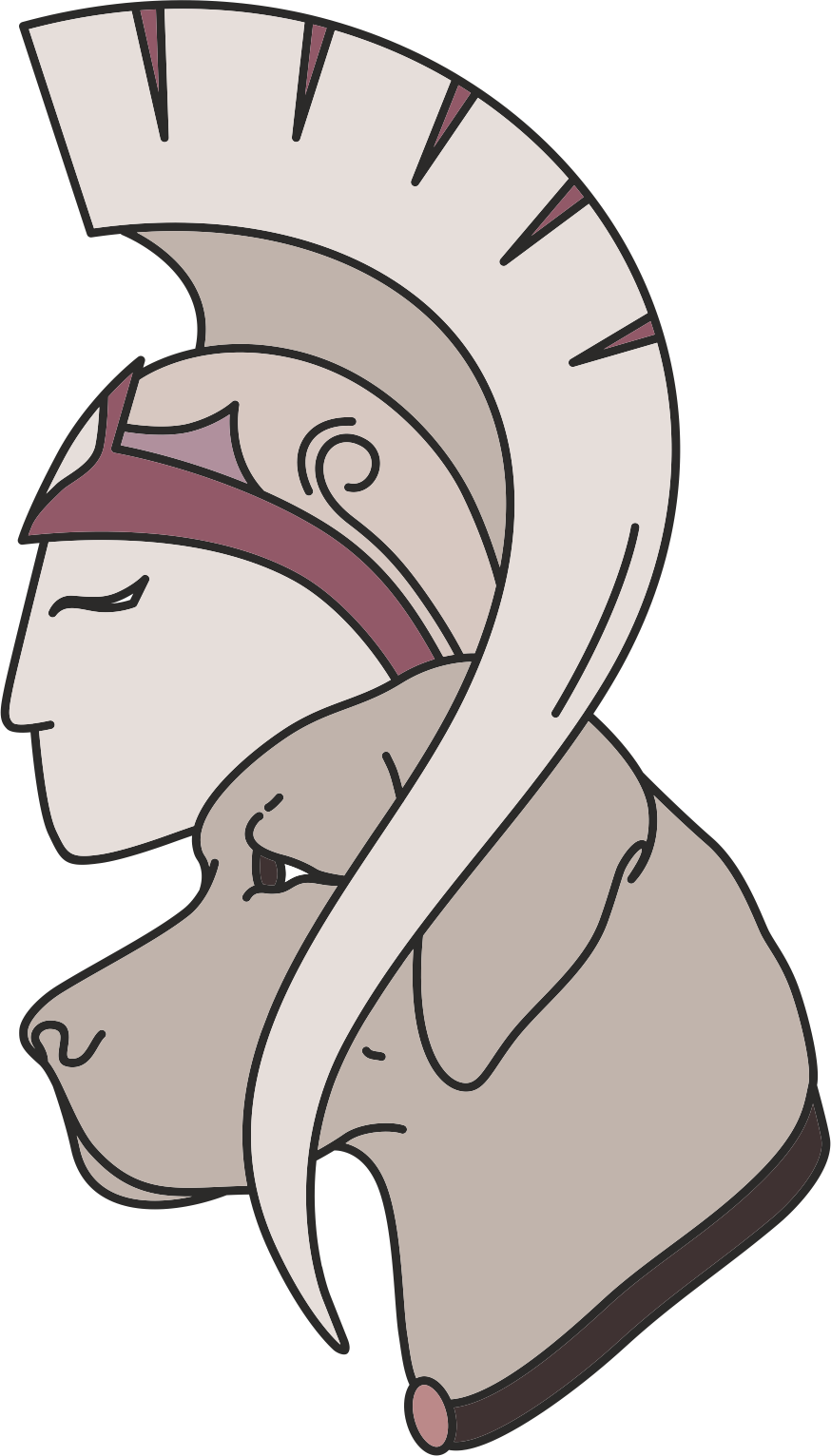 Logo with Profile of Greek goddess with Anatolian Shepherd profile bust