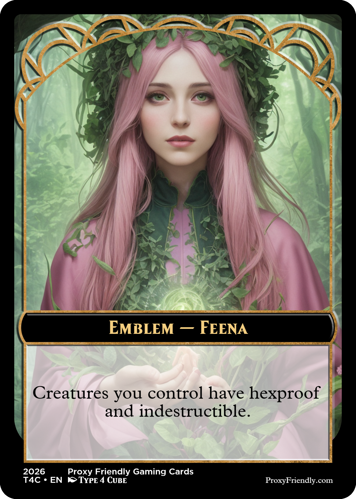 A fantasy-style trading card titled "Gain Life" with a cartoonish image of a smiling woman with gray hair, angel wings, and a glowing heart above her head, surrounded by pink, blue, and green confetti and white doves.