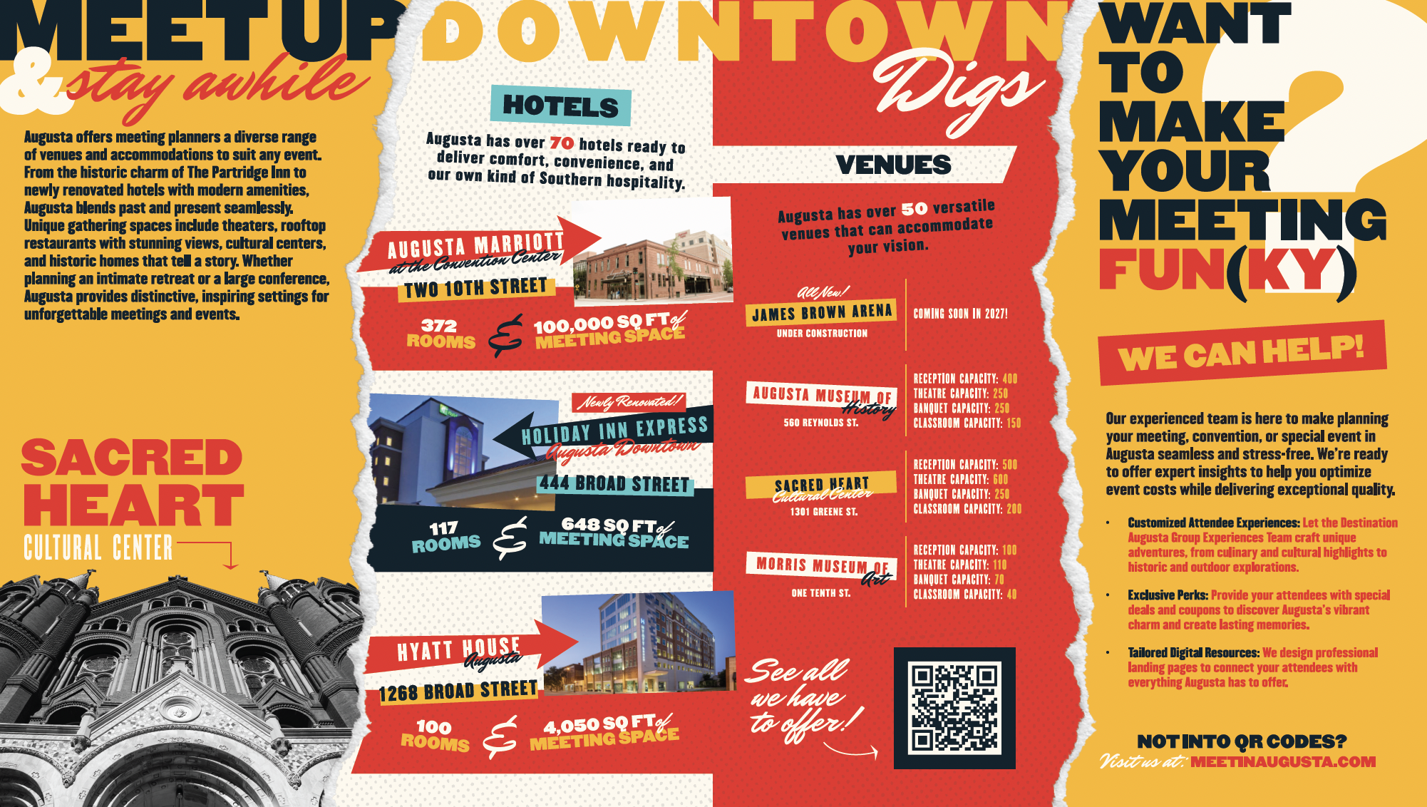 Screenshot of a brochure for Augusta Convention Visitors Bureau