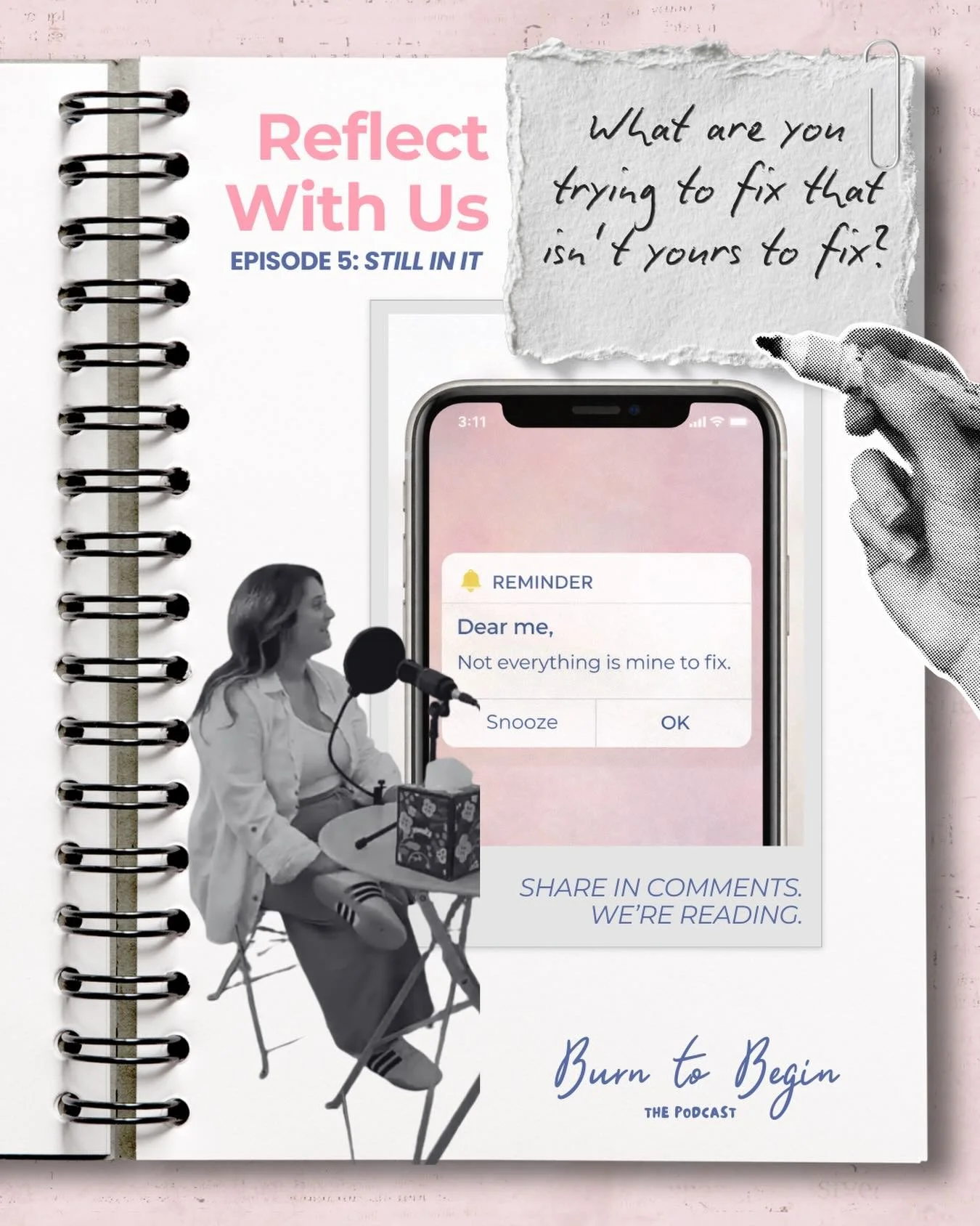 So much of the time, we step in without even thinking&mdash;
trying to fix, soften, or hold things together.

Not because it&rsquo;s ours to carry,
but because somewhere along the way, we learned that it was.

In this episode, we talked about the ide