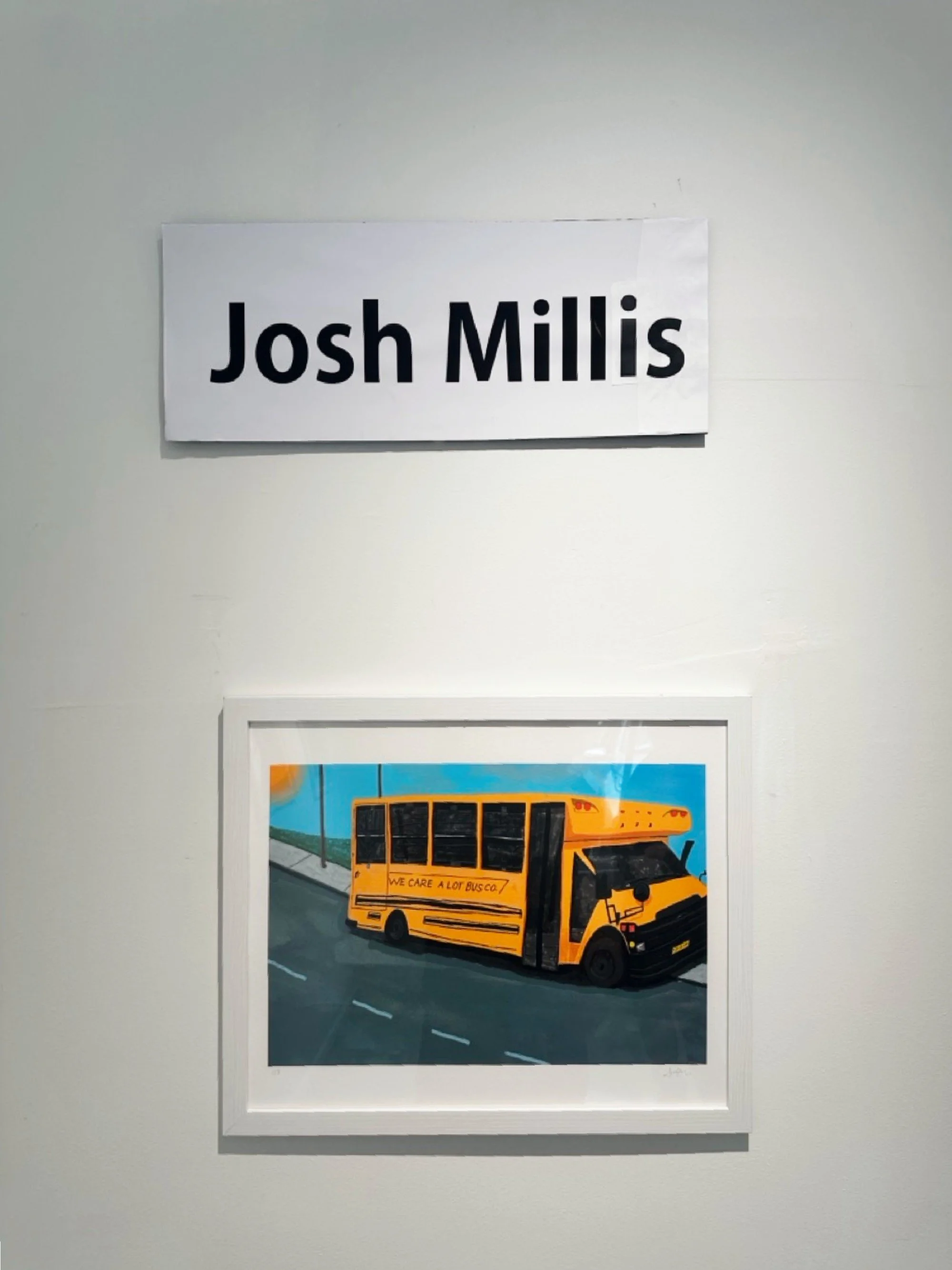 Installation view, "We Care," Josh Millis: School Days, Room for Art