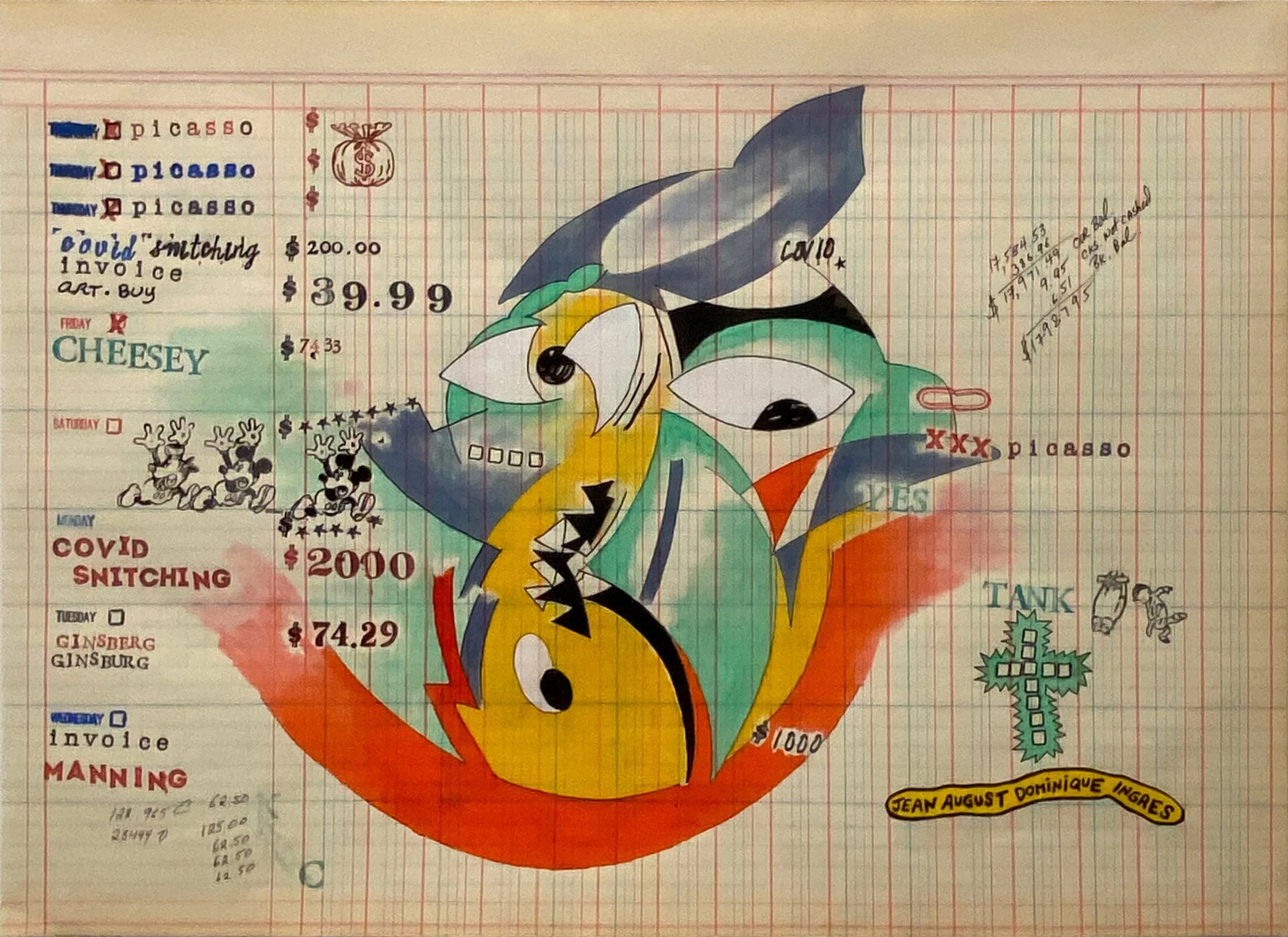 Picasso #1, 14" x 20" (2020)