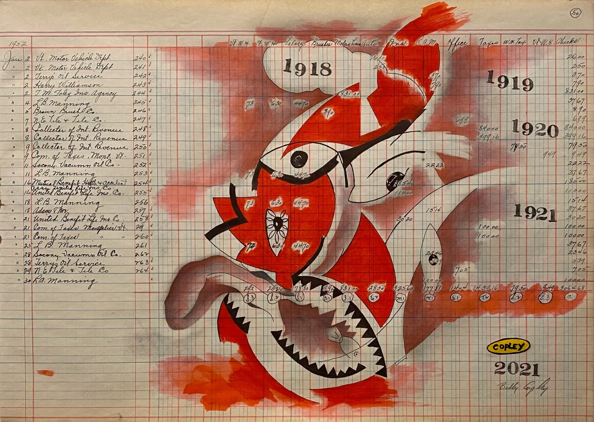Red Picasso Bag, 14" x 20" (2020)