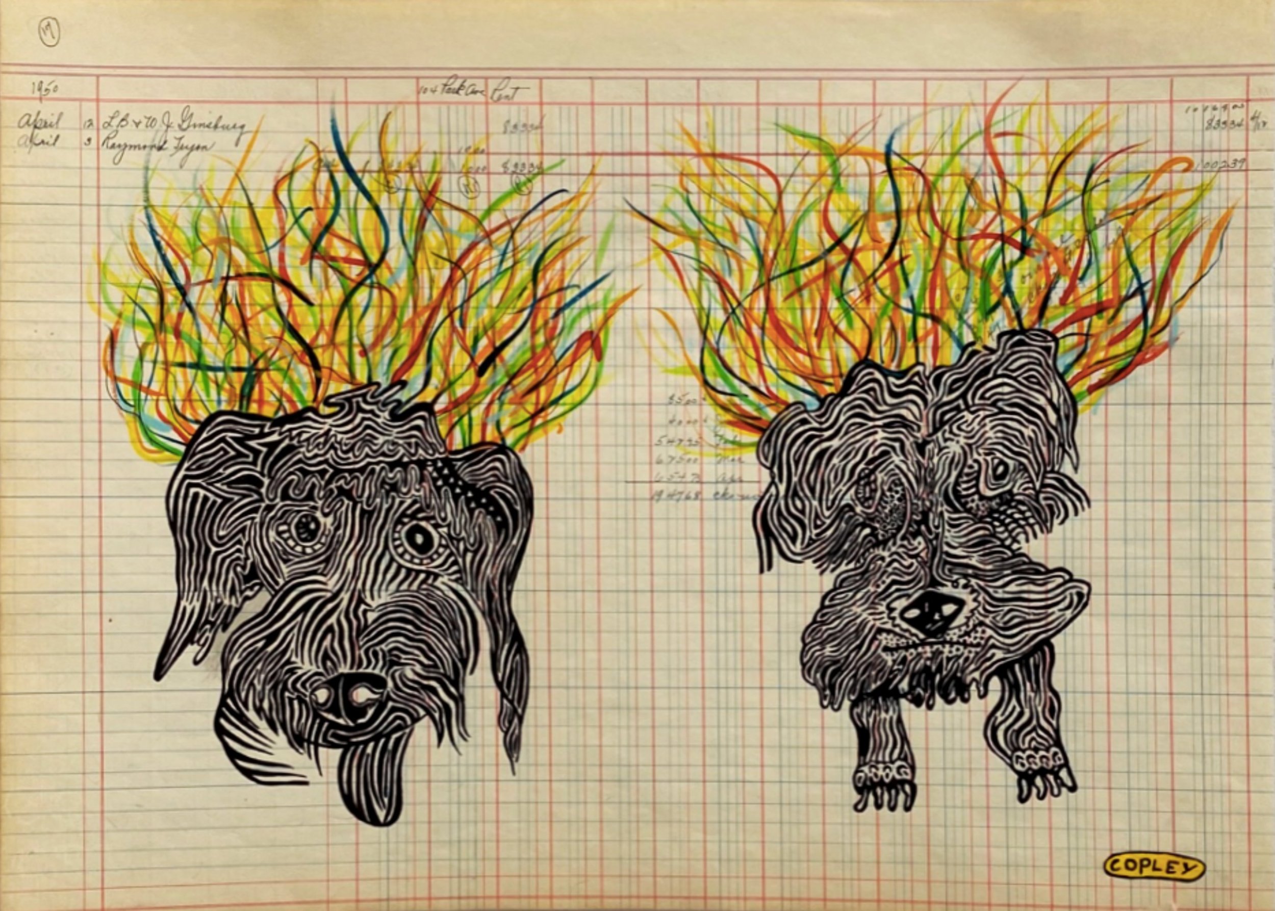 Two Dogs, 14" x 20" (2020)