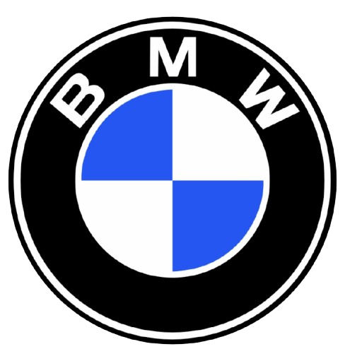 BMW logo with black, white, and blue colors