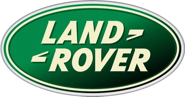 Land Rover logo in green and white.