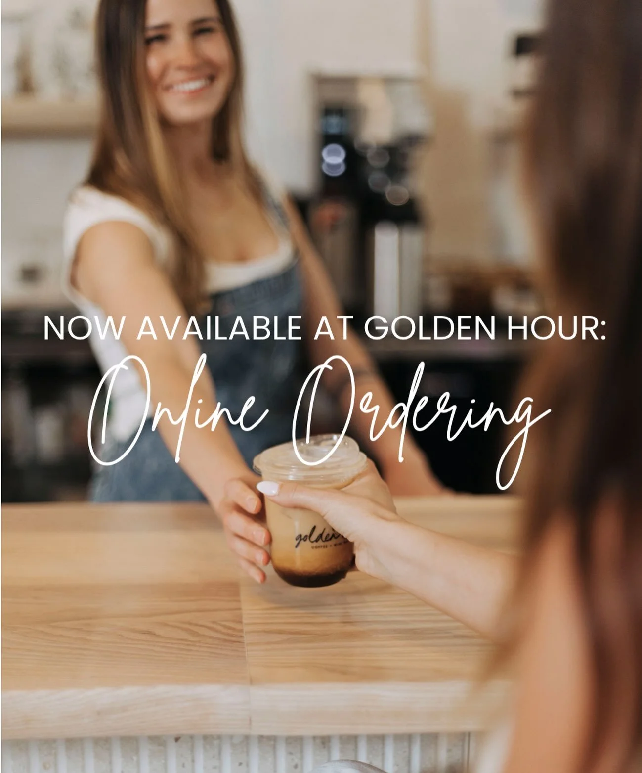 🚨 GOLDEN HOUR JUST GOT EVEN EASIER. 🚨

Your coffee run just became a pull up, grab it &amp; GO situation🙌🏼

No waiting in line.
No standing around deciding.
No sacrificing precious minutes out of your day.

Just order online &rarr; pull up &rarr;