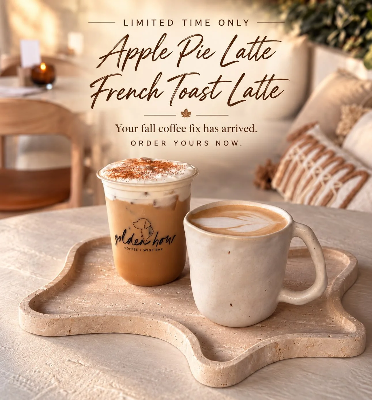 🍎🍂 FALL JUST GOT A LITTLE SWEETER&hellip; 🍂🍎

You&rsquo;ve been LOVING our fall menu, so we decided to give you a few more reasons to drool. 🤎☕️

Introducing two limited time favorites:

🍎 Apple Pie Latte &mdash; cozy, crispy, sweet, and basica
