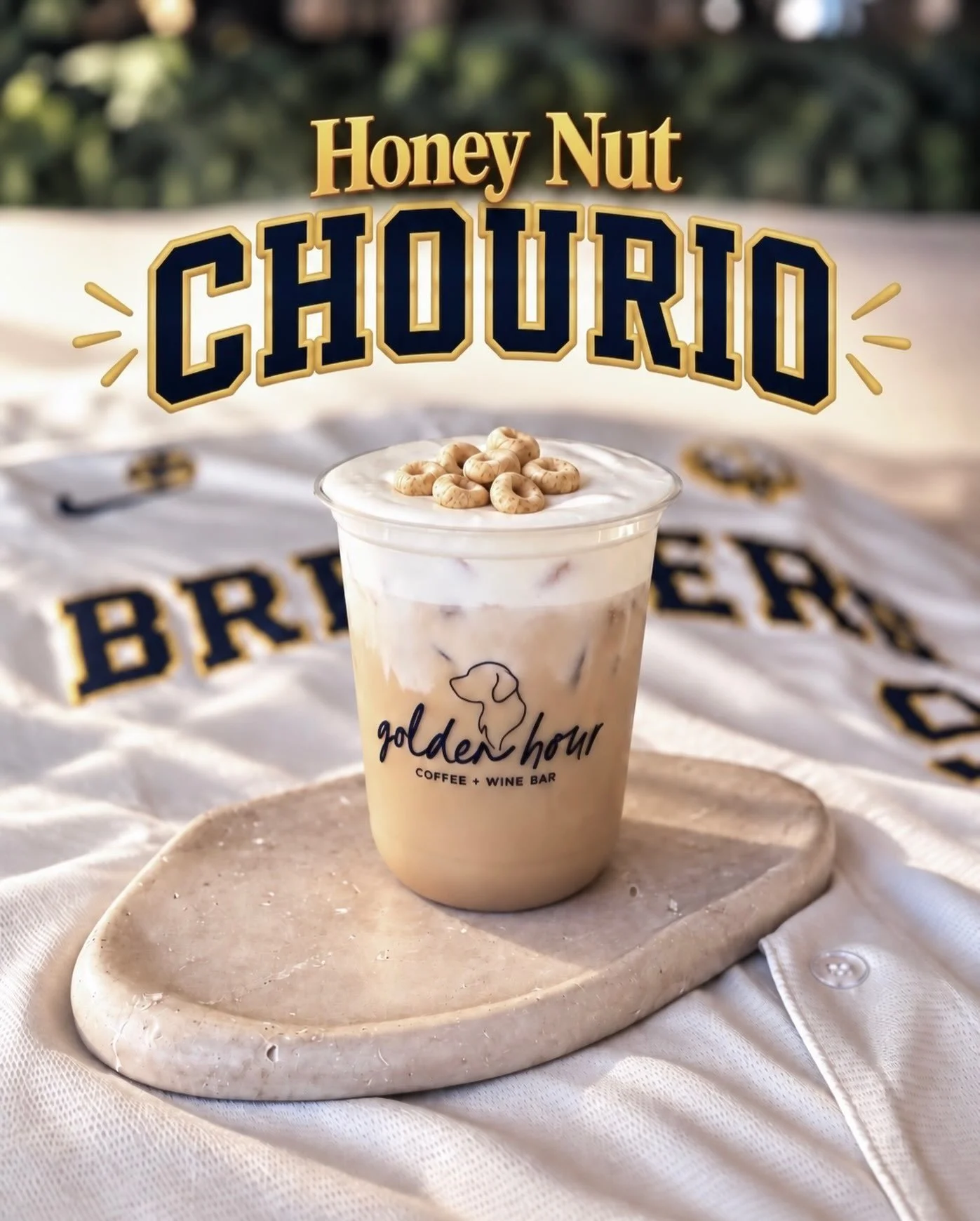 THE CREW IS MOVING ON! ⚾️💙💛

Because we take our WI sports seriously&hellip; we&rsquo;re celebrating with a little something special 😏

Introducing the HONEY NUT CHOURIO 🍯 
I mean COME ON! We had to!🤗

Our Brewers inspired latte with sweet honey
