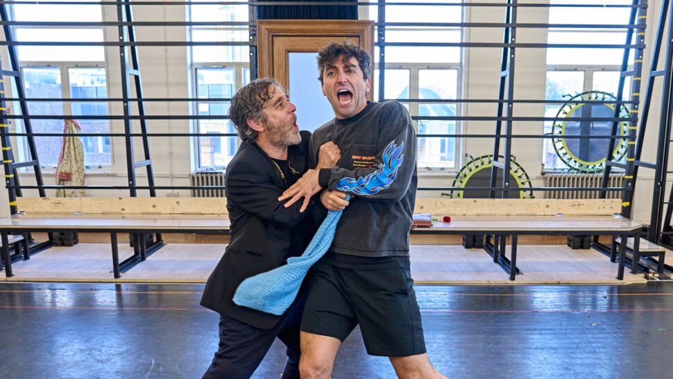 Andy Nyman and Marc Antolin rehearsing for The Producers, London