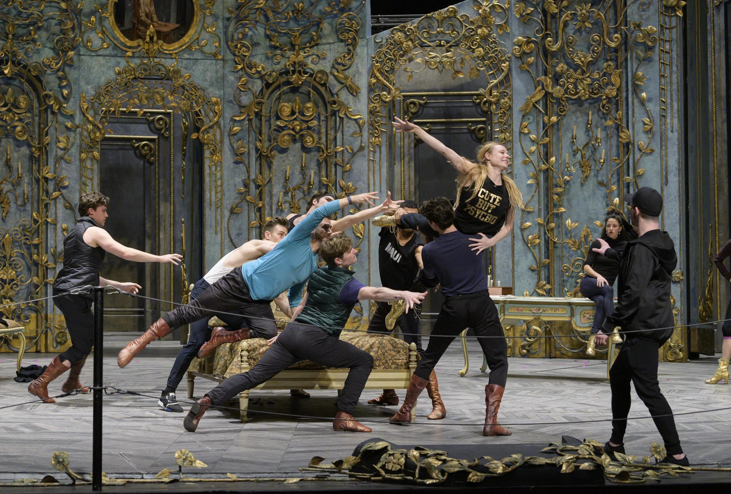 Rehearsal image for La Traviata, with Michaeljon Slinger Associate Choreographer