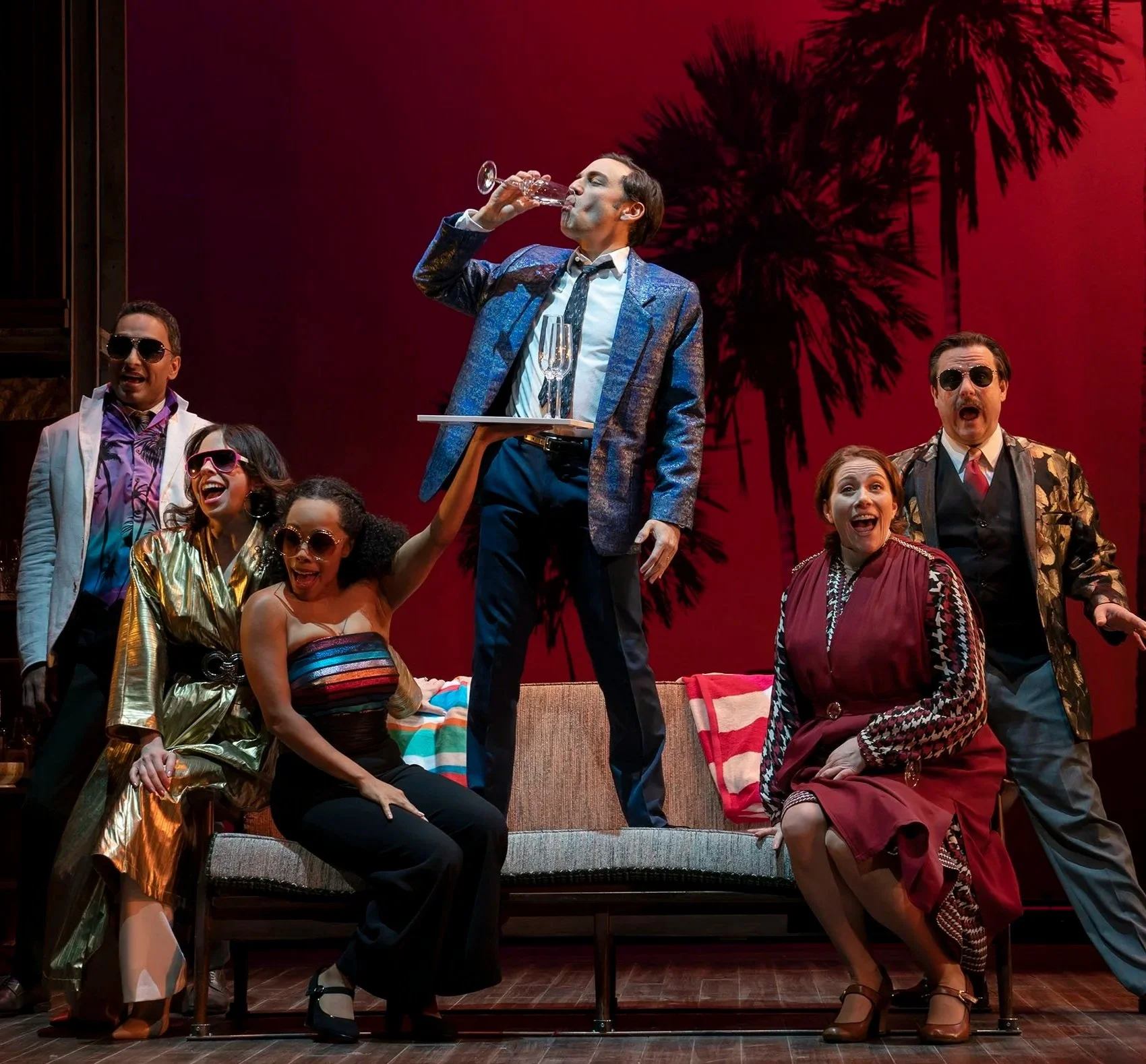 Manu Narayan, Emily Young, Brittany Bradford, Ben Steinfeld, Jessie Austrian and Paul L. Coffey, Merrily We Roll Along. 