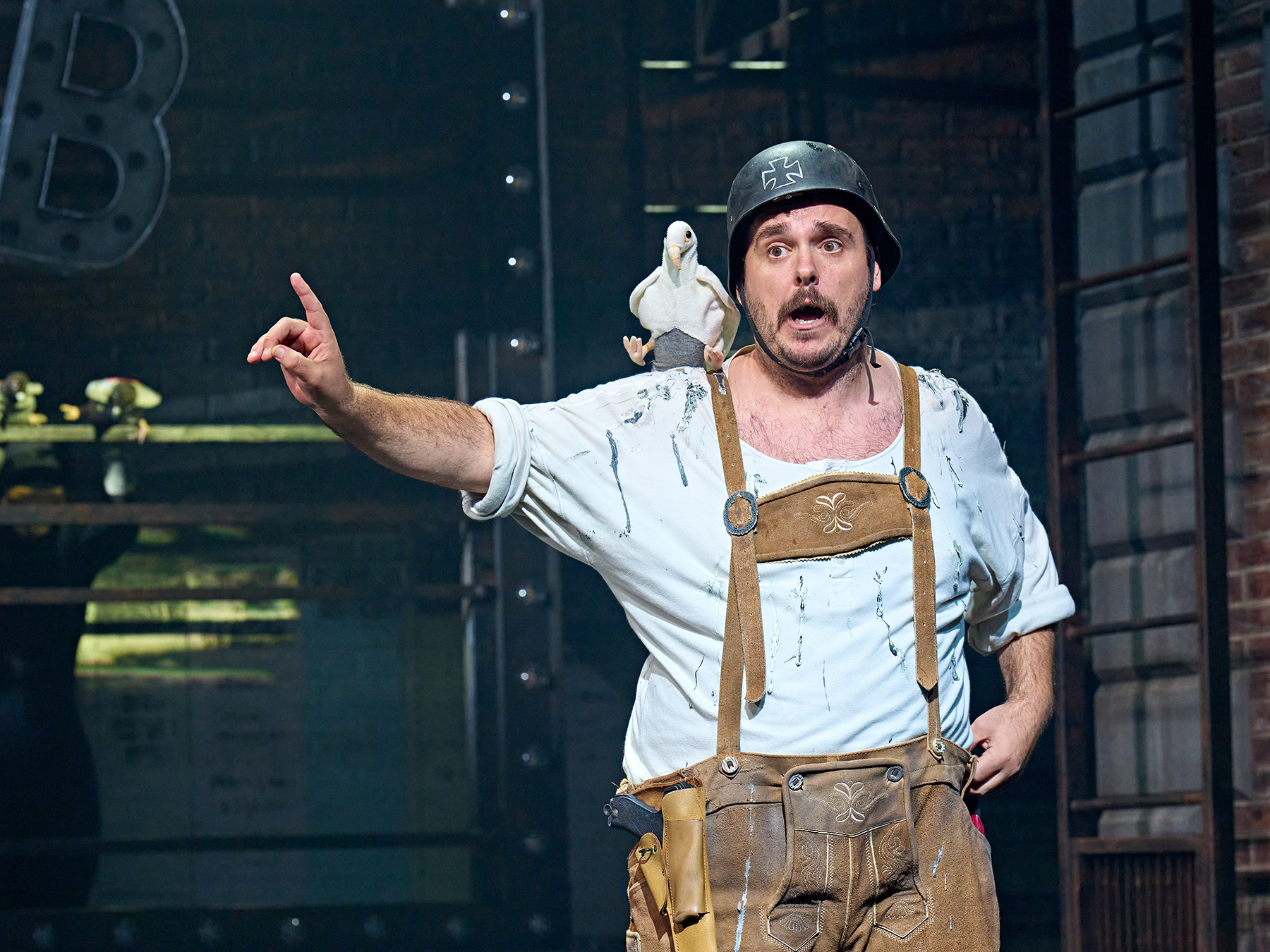 Actor Harry Morrison in the role of Franz Liebkind