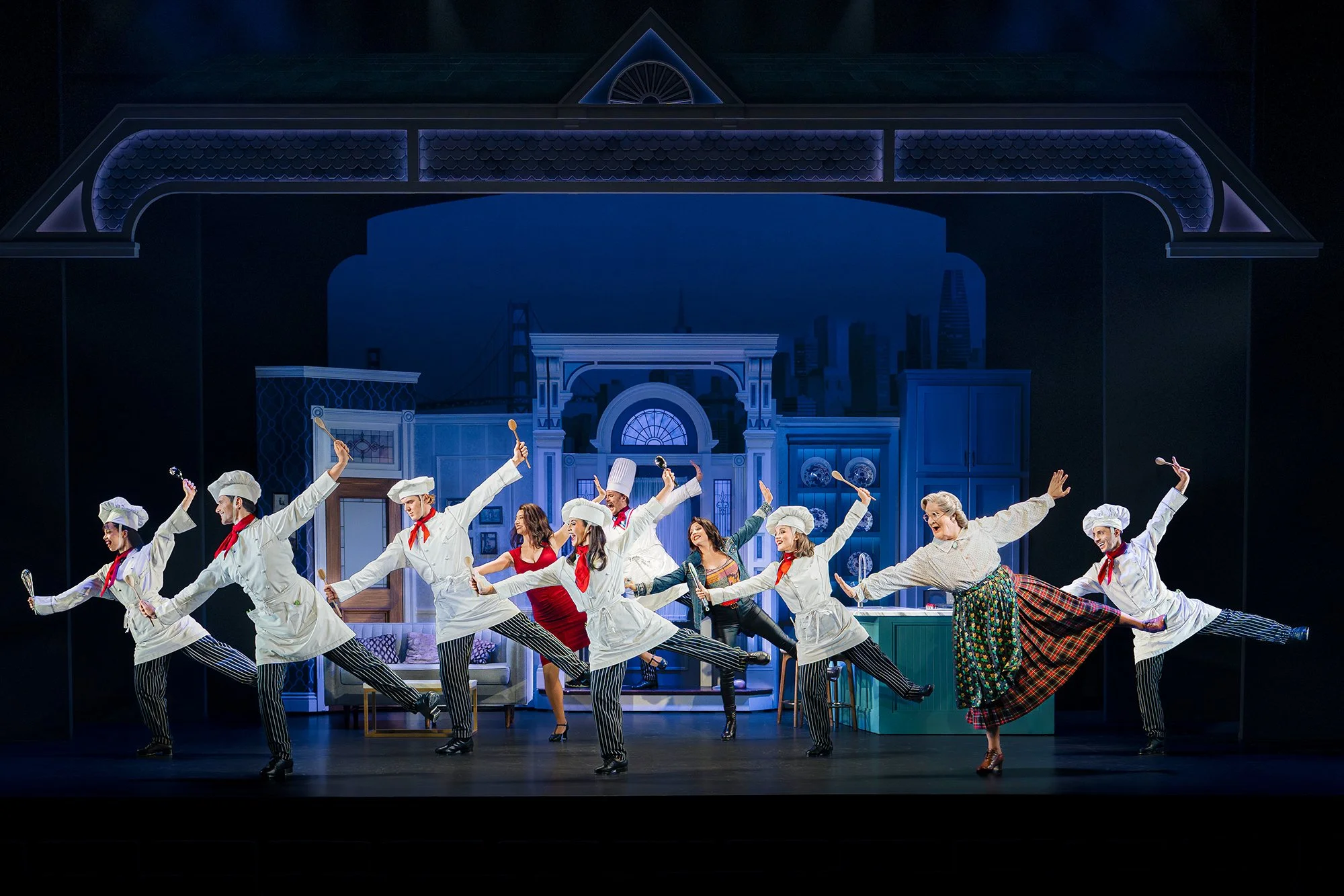 The cast of Mrs. Doubtfire performs, "Easy Peasy".