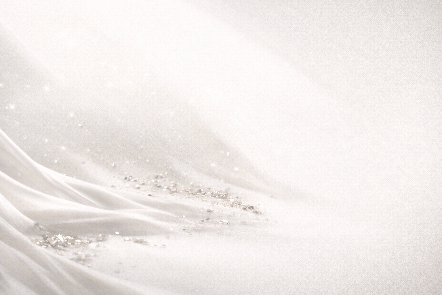 Elegant white fabric with sparkling embellishments and glitter.