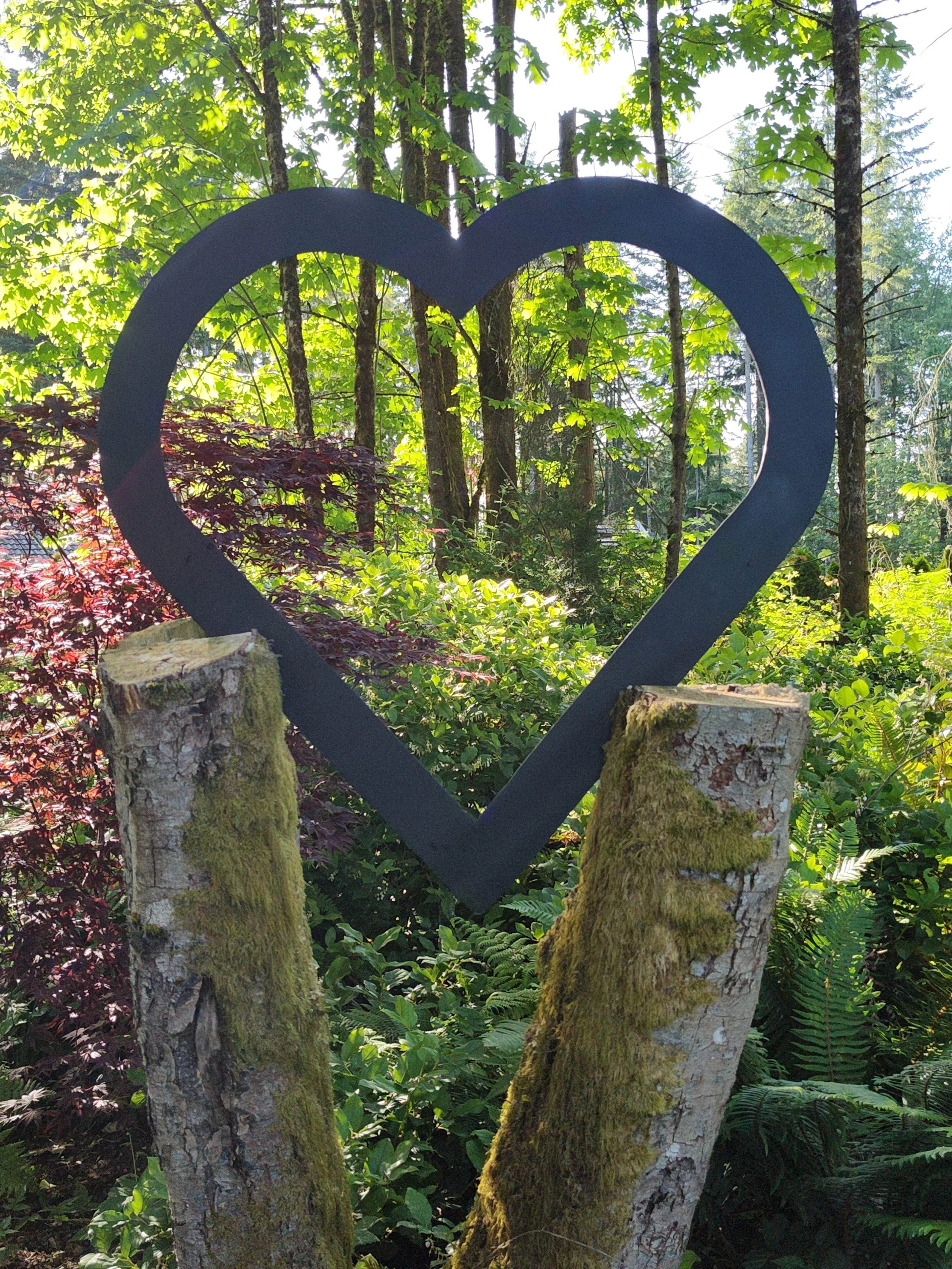 Custom Heart for Outdoor Wedding Backdrop in Lake Stevens